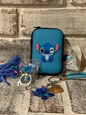 Disney Stitch Phone Accessory Kit | Cute Phone Extras & Charger Cord Protector